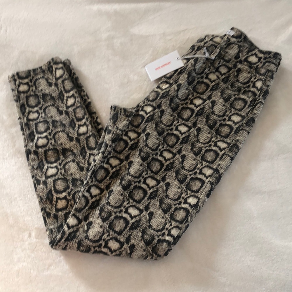 Good American Good Legs High Waisted python print jeans